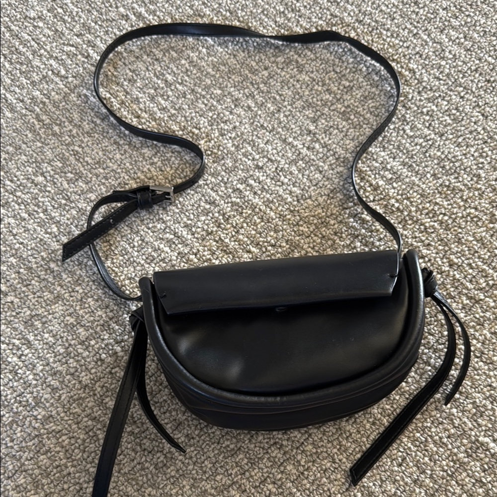Zara Black Small Moon Shape Crossbody Bag